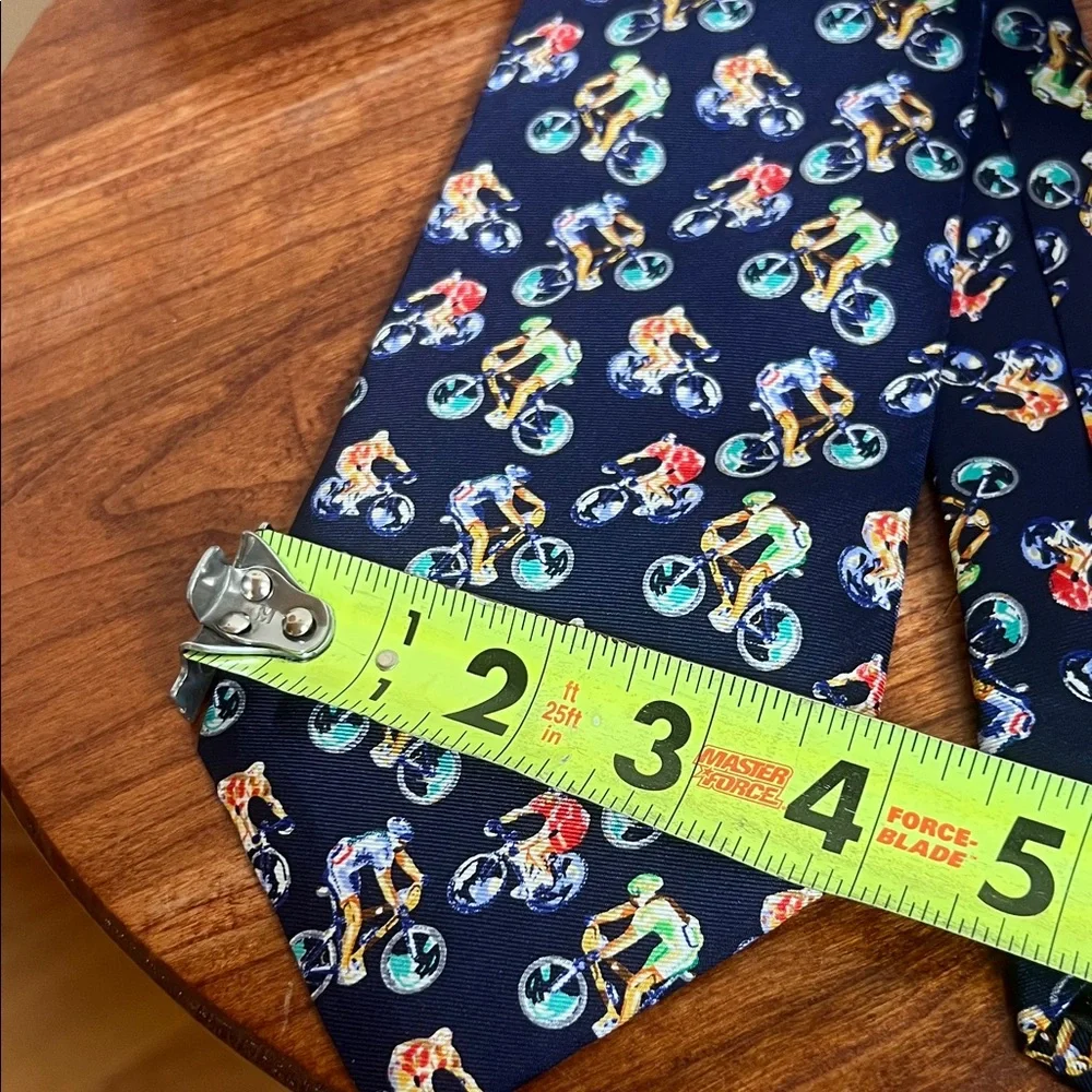 wild ties Navy Blue Cyclist Pattern Tie